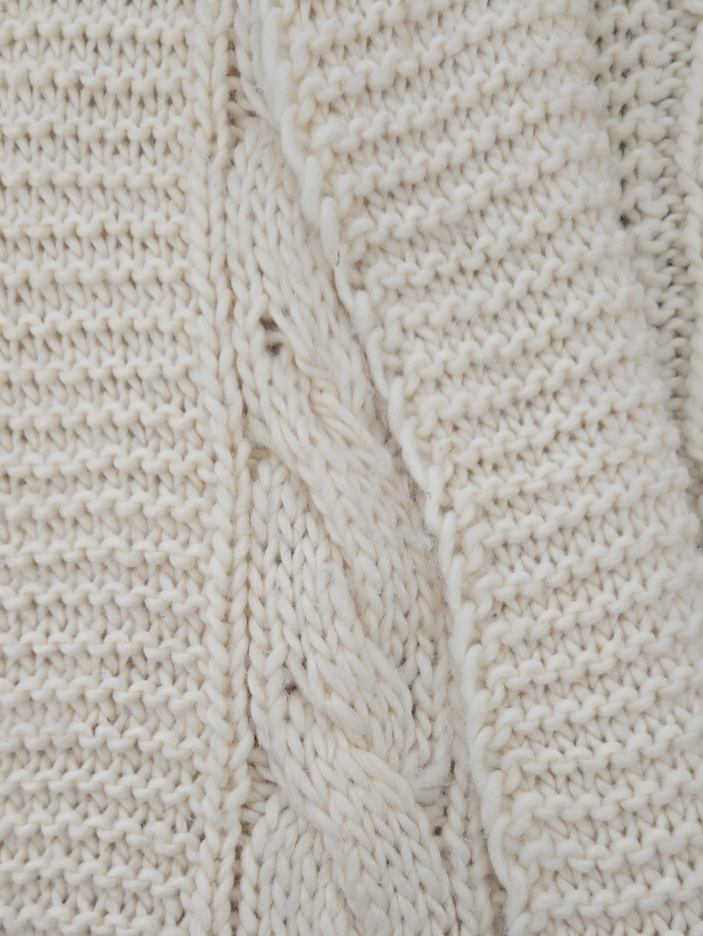 GAP Hand-Knit Slouchy Cardigan Sweater XL Cream Chunky Cable KnitDescrip - Picture 10 of 10